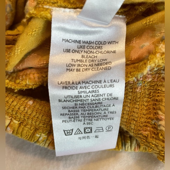 Urban Outfitters Yellow Floral Festival Flirty Button Down Halter Crop Top - Picture 8 of 8